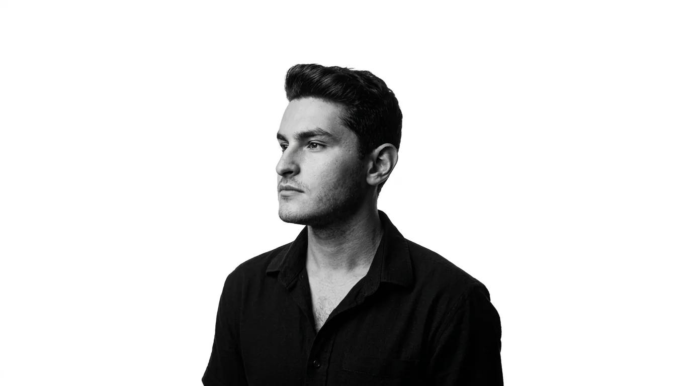 Black and white founder portrait